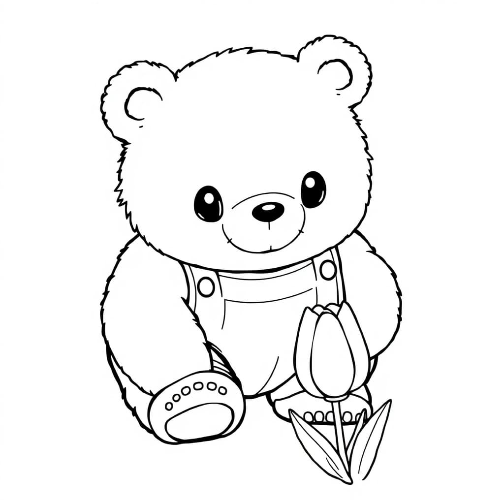 Leo Bear scene 2 coloring page