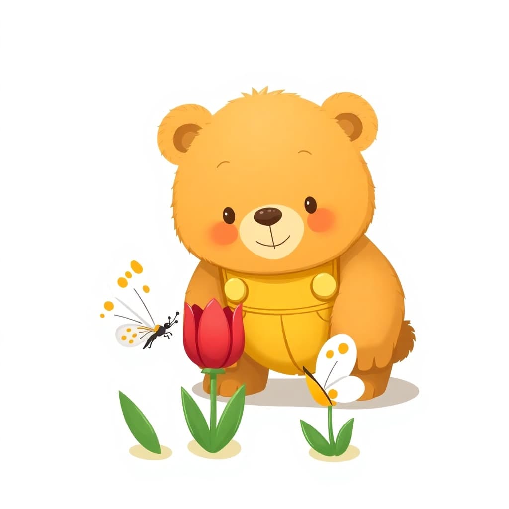 Leo Bear scene 2 color illustration