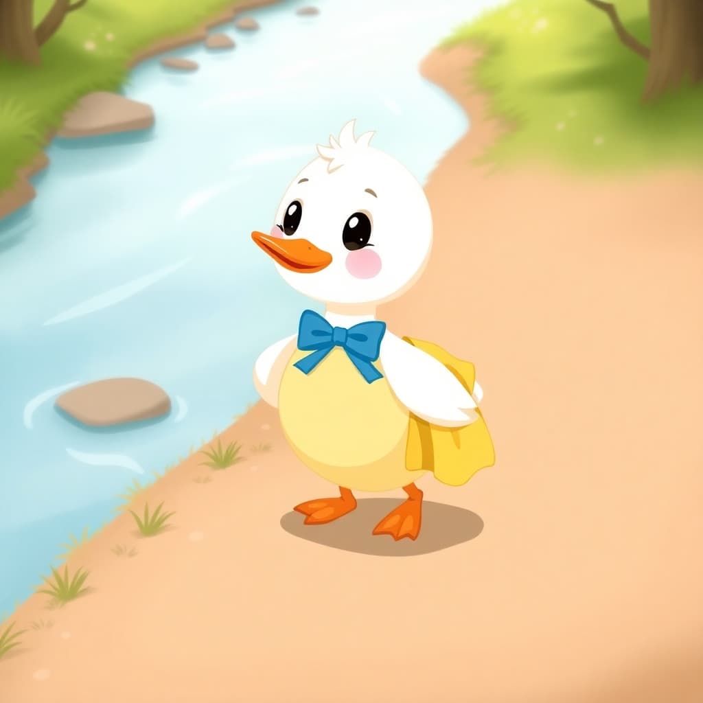 Luna Duck scene 1 color illustration