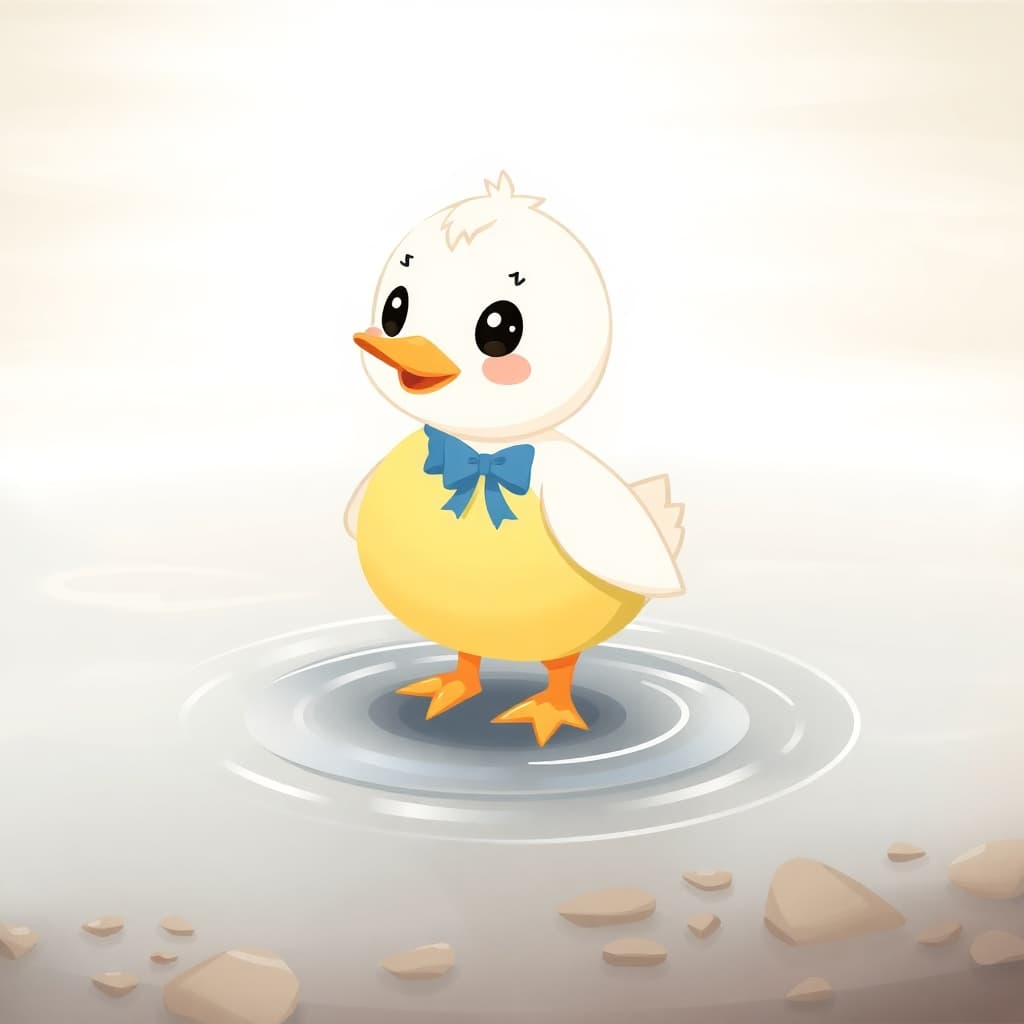Luna Duck scene 2 color illustration